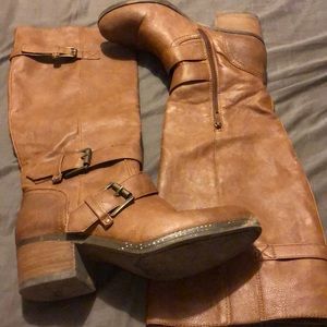 Brown long boots